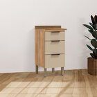 Balcão Gaveteiro 400 Com Tampo Viv Aluminum Freijó/vanilla