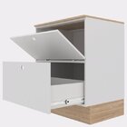 Balcão Gaveteiro Para Cooktop Stella Divicar Móveis Branco/ca