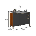 Balcão Gold 1.58 Cinamomo/grafite - Vitamov