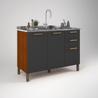 Balcão Gold 1.58 Cinamomo/grafite - Vitamov