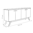 Balcão Groot 4 Portas Preto Madeira