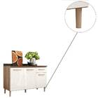 Balcão Harley 120cm Com Tampo 3 Portas Off White Carvalho Tan