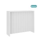 Balcão Ilha Ripado Milla Branco Mdf 120cm Carraro