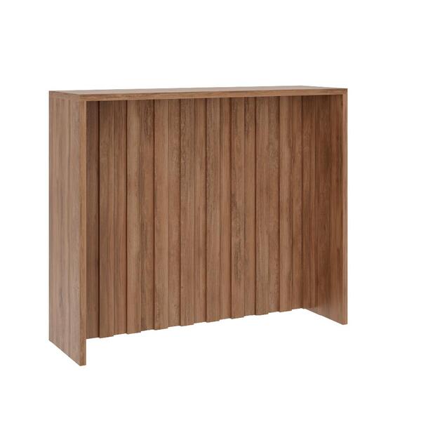 Balcão Ilha Ripado Milla Nogal 120cm Carraro