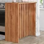 Balcão Ilha Ripado Milla Nogal 120cm Carraro