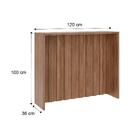 Balcão Ilha Ripado Milla Nogal 120cm Carraro