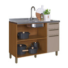 Balcão Indekes Imperial 2 Portas 3 Gavetas 1,20 S/ Tampo