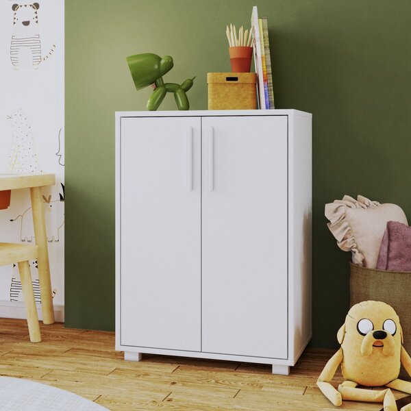Balcao Infantil 2 Portas 1 Prateleira Branco - Casatema Branco