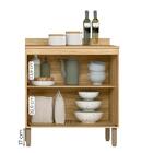 Balcão Intenza Com Tampo 80 Cm E 2 Portas