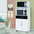 Balcão Ipê Móveis Primus Branco/preto