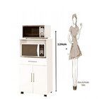 Balcão Ipê Móveis Primus Branco/preto