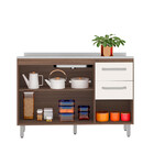 Balcão Isa Para Cuba Ou Pia 3 Portas 2 Gavetas Poliman Móveis