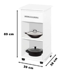 Balcão Itália Branco Com Preto Mármorizado – Passe Bem Móveis