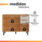 Balcão Itatiaia Napoles 1,20 3 Portas 2 Gavetas Com Tampo