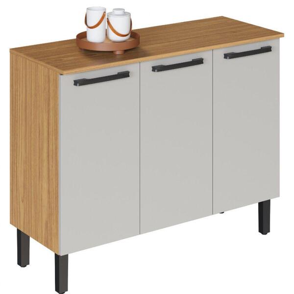 Balcão Itatiaia Veneza Em Madeira 3 Portas Freijo/off Whit