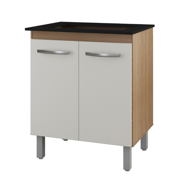 Balcão Jade Para Cooktop 5 Bocas 2 Portas Savana Off White Mo