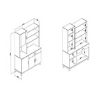 Balcão Kit Multiuso 1100x1940x400mm Legno Movelbento