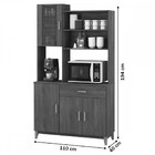 Balcão Kit Multiuso 1100x1940x400mm Legno Movelbento