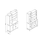 Balcão Kit Multiuso 1100x1940x400mm Legno Movelbento