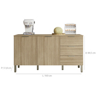 Balcao Kits Parana Glam 1,60m  S/tampo - 2985 - Pc / 2