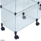 Balcão L Em Vidro C/ Caixa + Rodizio - 9,10 X 1,10 X 1,10 X 0