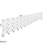 Balcão L Em Vidro Temperado - 7,10 X 1,10  X 0,30
