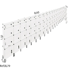 Balcão L Em Vidro Temperado - 8,60 X 1,10  X 0,30