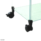 Balcão L Modulado Em Vidro Com Rodízio 3,00 X 1.00 X 1.00