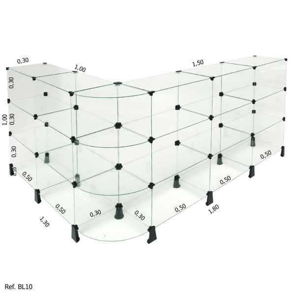 Balcão L Raio Invertido 1,50 X 1.00 X 1.00