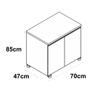 Balcao Lavanderia 2 Portas 85x70x47cm Legno Crema Luciane