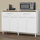 Balcão Letícia Plus Branco e Jacarandá