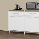 Balcão Letícia Plus Branco e Jacarandá