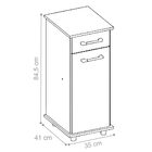 Balcão Lia 1 Porta Branco