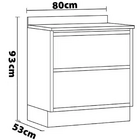 Balcão Lisboa 80cm 1 Porta 1 Gaveta Para Cozinha Itatiaia Cor