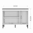 Balcão Lolita Para Pia 3 Portas Branco - Poquema