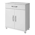 Balcão Londrina 02 Portas Arte Móveis Branco Branco-preto