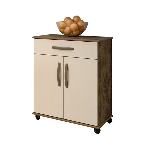 Balcão Londrina 02 Portas Arte Móveis Branco Ipê-off White