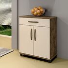 Balcão Londrina 02 Portas Arte Móveis Ipê/off