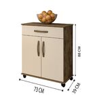 Balcão Londrina 02 Portas Arte Móveis Ipê/off