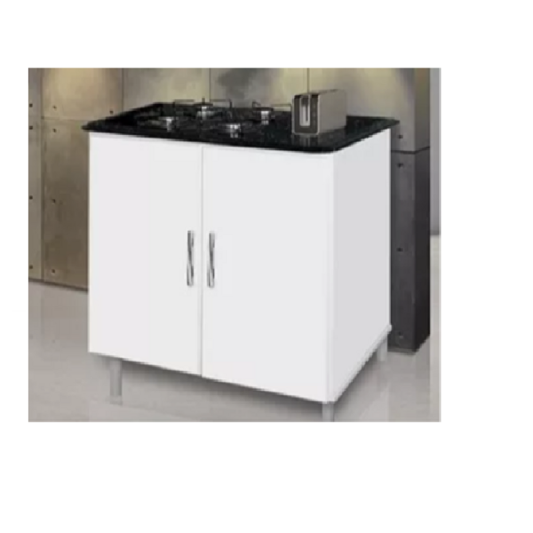 Balcão Luanda Branco Mármorizado - Passe Bem Móveis