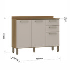 Balcão Luciane 3 Portas 2 Gavetas 1,20 Sem Tampo