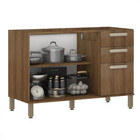 Balcao Luciane Fabi 3 Portas 2 Gavetas Sem Tampo