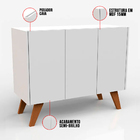 Balcão Lucy 03 Portas Off White E Imbuia - D'rossi