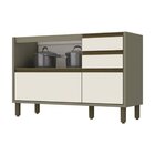 Balcão Lyra 4 Gavetas 1 Porta Henn 120 cm PT CE131-108