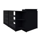 Balcão Lzão Atendimento Preto 110X261X38Cm - Deep