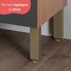 Balcão Macadâmia 2 Portas 3 Gavetas Freijó E Grafite