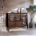 Balcão Madeira Maciça 3 Portas 1 Gaveta Imbuia Shop Jm