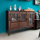 Balcão Madeira Maciça 3 Portas 1 Gaveta Imbuia Shop Jm