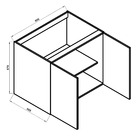 Balcão Madeira Preto Bonatto Montreal 67x80x56cm