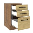 Balcão Madesa Agata 40 Cm 3 Gavetas - Rustic/carvalho